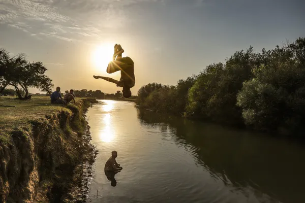 Flying in the sunset thumbnail