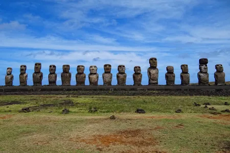 The Moai sculptures on Rapa Nui are at risk of collapsing into the ocean as coastal erosion continues.