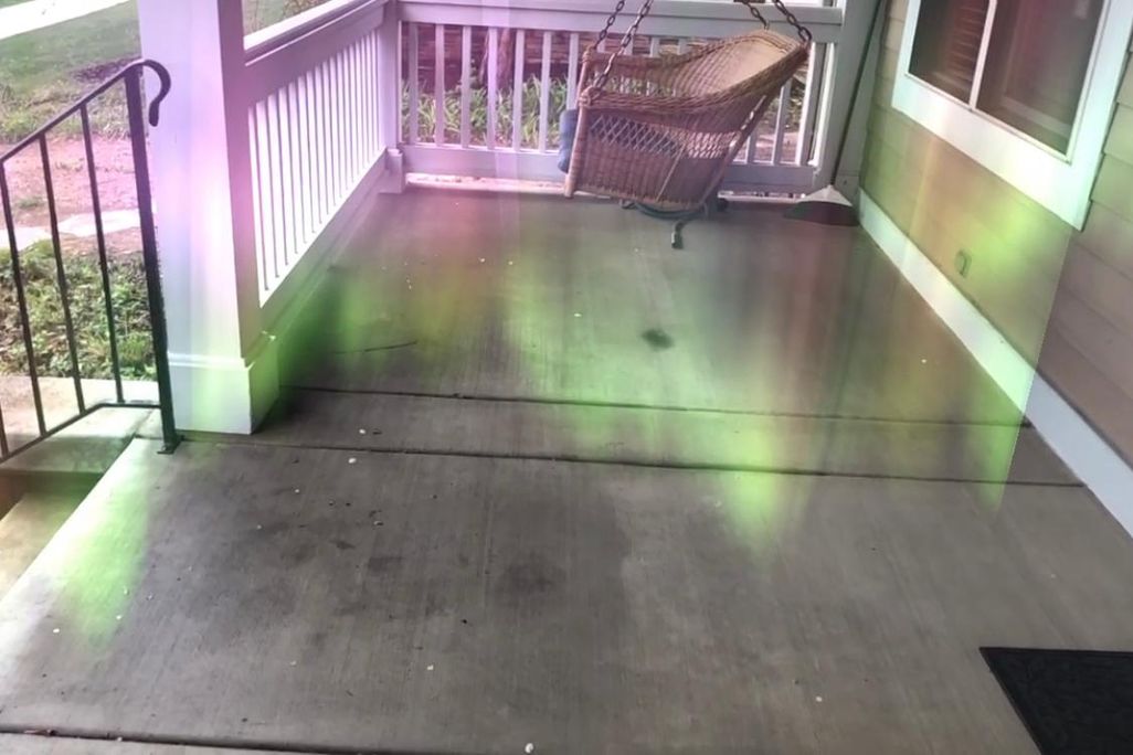 Northern Lights on front porch