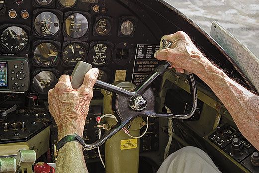 Cole, who was Jimmy Doolittle’s copilot, took the controls on a 45-mile flight from Sarasota to Punta Gorda.