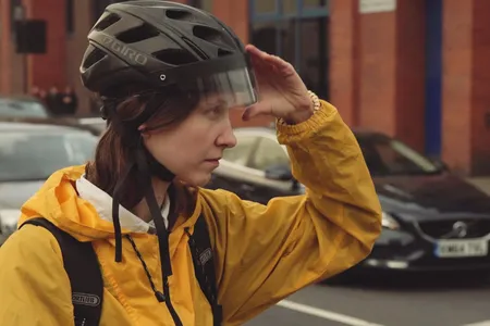 Cyclists won't have to look away from the road with head-up display.
