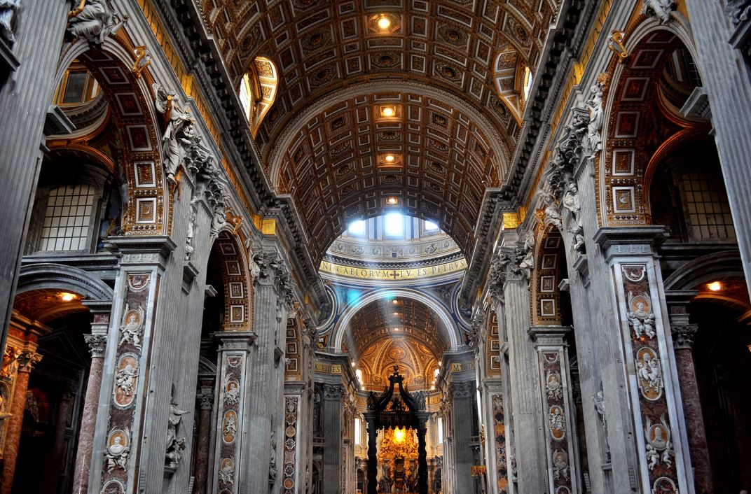 The vast interior of St. Peter’s Basilica 