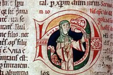 This 12th-century manuscript includes a self-portrait of a female scribe named Guda.