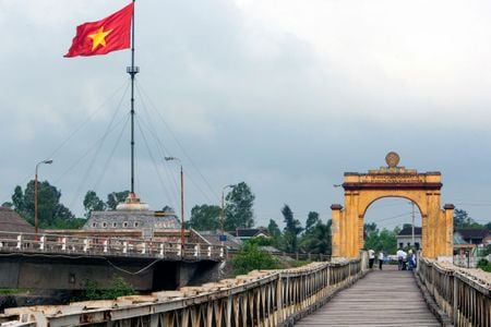 Vietnam&rsquo;s Hien Luong pedestrian bridge across the Ben Hai River is located along the 17th parallel, the former demarcation line between North and South Vietnam.