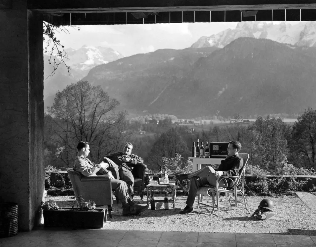 Members of Easy Company, including Major Dick Winters, photographed in 1945