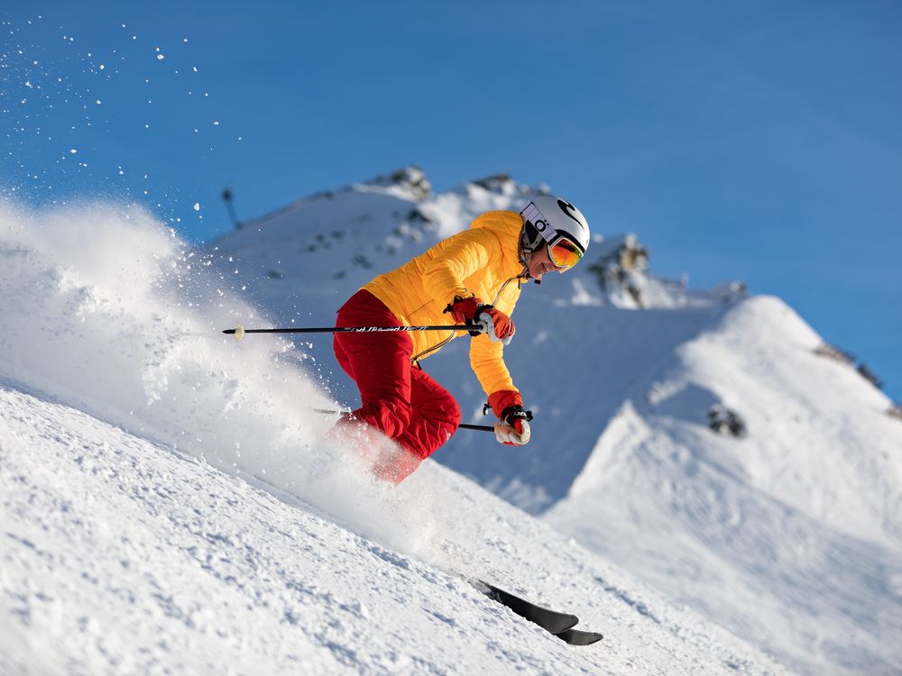 Skier on slopes