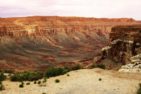 The trailhead to Supai Village, part of the vast Grand Canyon area. Supai is the only the human settlement within the Grand Canyon.