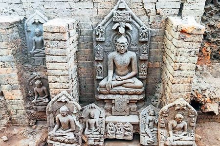 Six of the statues appear to depict Siddhartha Gautama, while five likely portray the Hindu deity and Buddhist bodhisattva Tara.