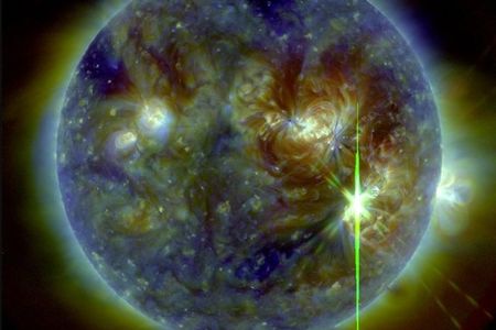 X9 solar flare emitted by the sun