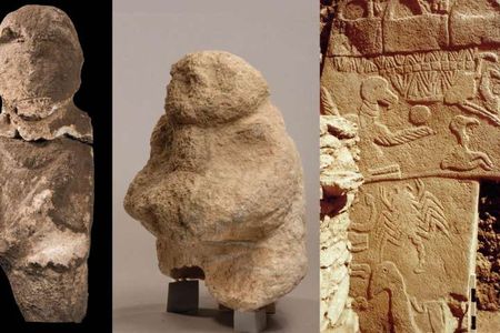 The statues and carvings from Gobekli Tepe were found with fragments of carved skull from thousands of years ago. 