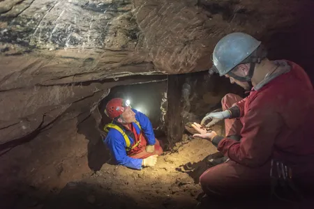 Cavers found the perfectly preserved mine in the small town of Alderly Edge in England.