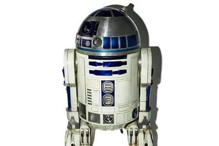 R2-D2 droid costume featured in the movie Star Wars Episode VI: Return of the Jedi, currently not on display at the museum
