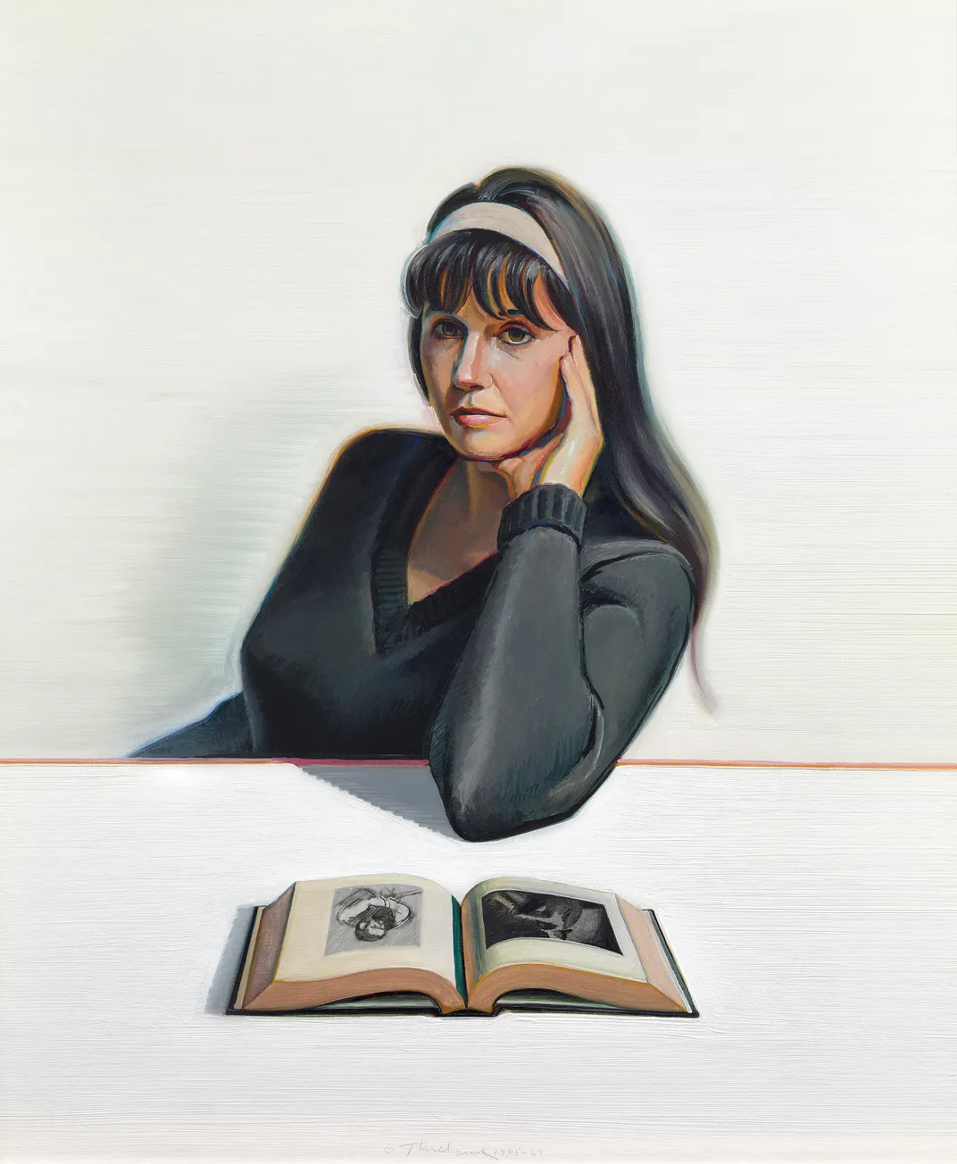 woman and book