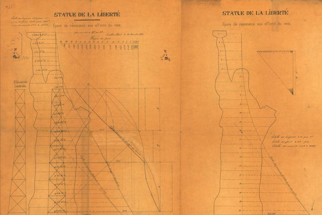 Eiffel sketch showing bulky shoulder