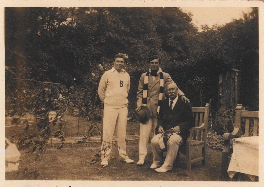Arthur Conan Doyle and two of his sons