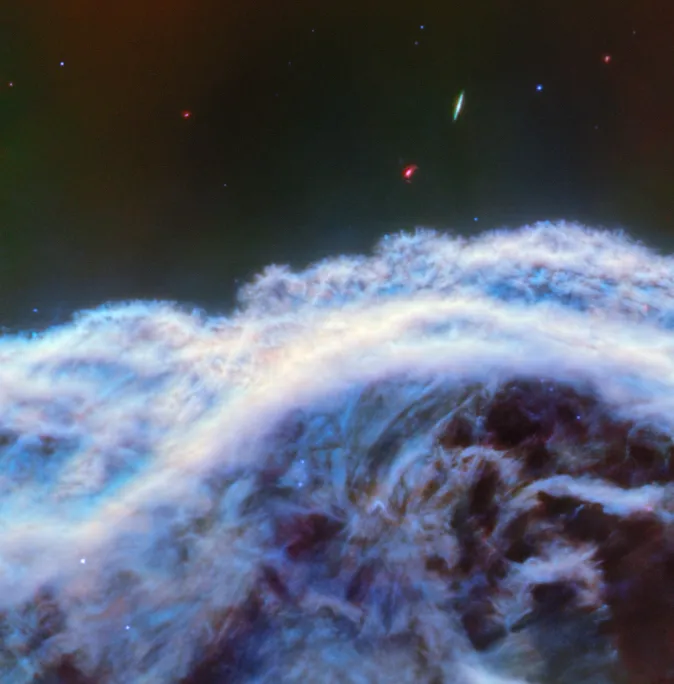 A close-up of the "mane" of the Horsehead nebula, located some 1,300 light years from Earth.