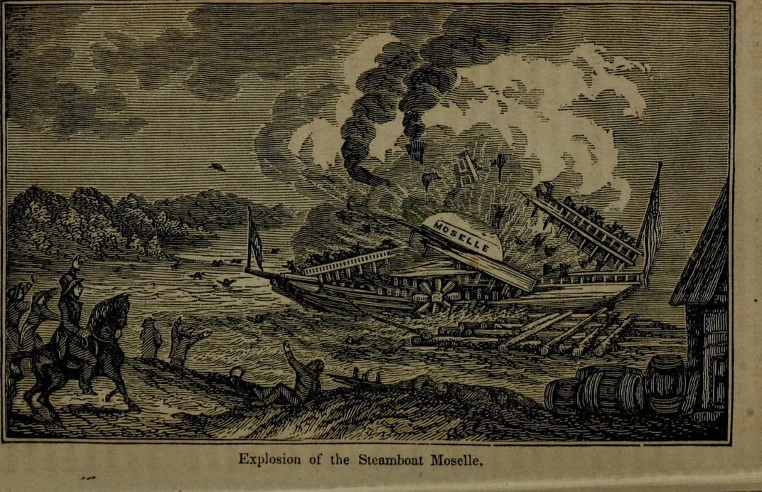 Illustration of the Moselle explosion