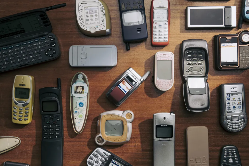 A collection of Nokia mobile handsets