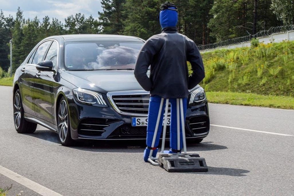 Existing cars can stop when they detect pedestrians.