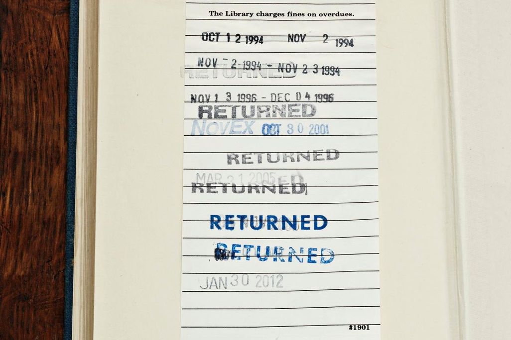 Library Book with Stamps