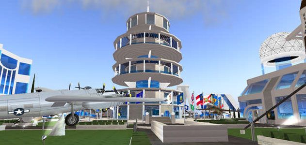 Futuristic look, vintage airplanes