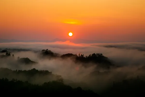 beauty of sunrise on a hill thumbnail