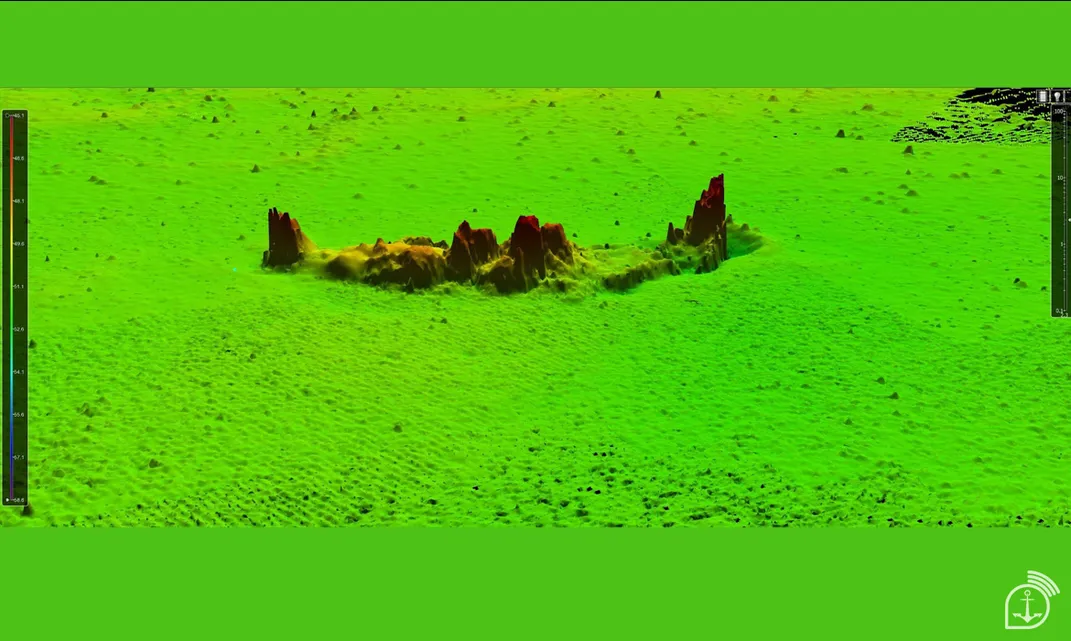 Green sonar image
