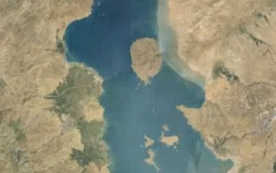 Over the past few decades Lake Urmia in Iran has steadily dried up.