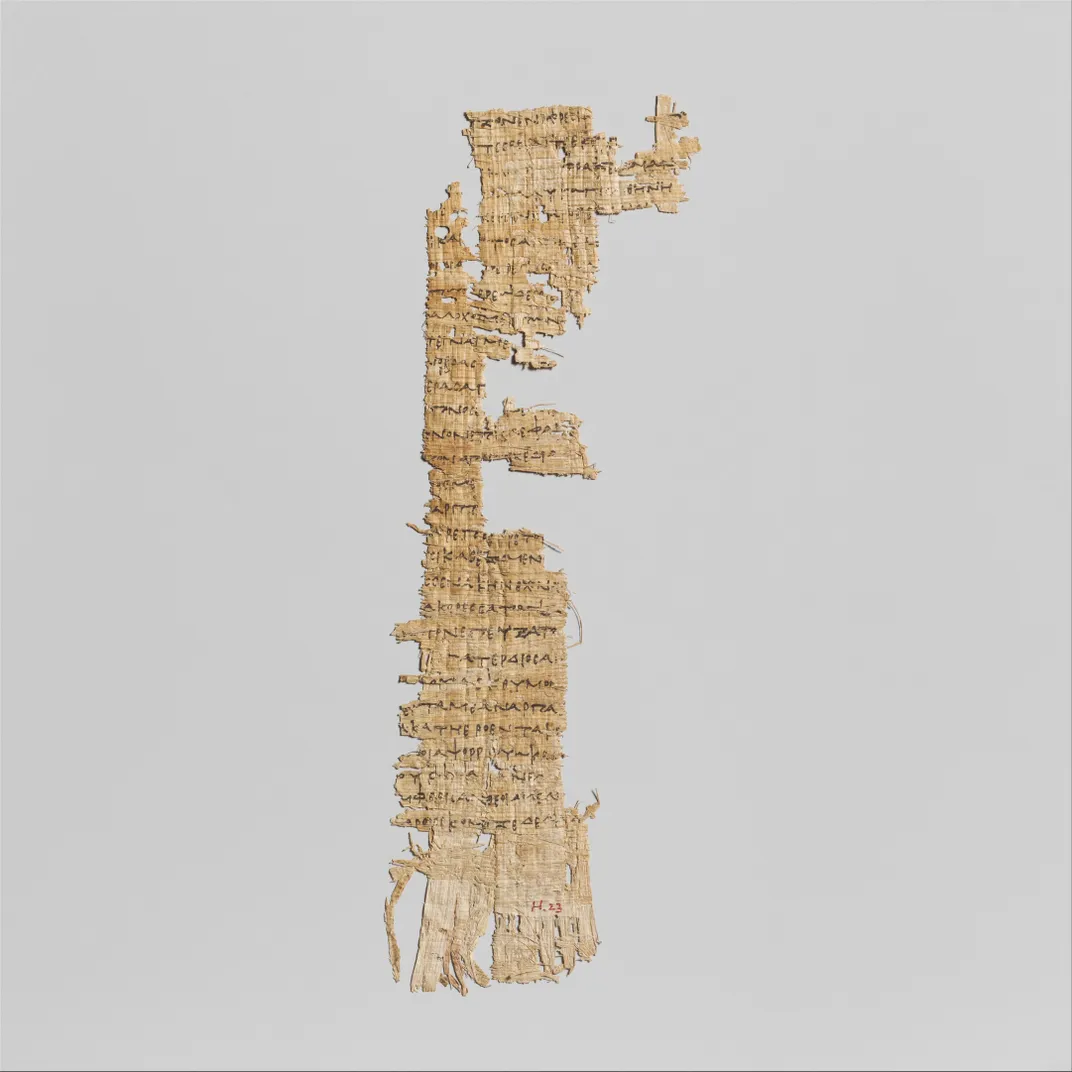 Odyssey papyrus fragment