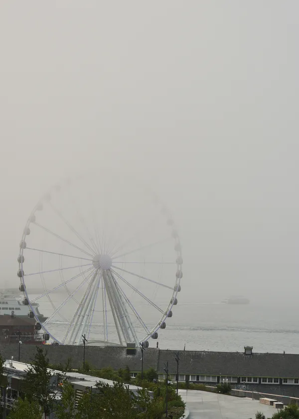 Fog Filled Seattle Pier thumbnail
