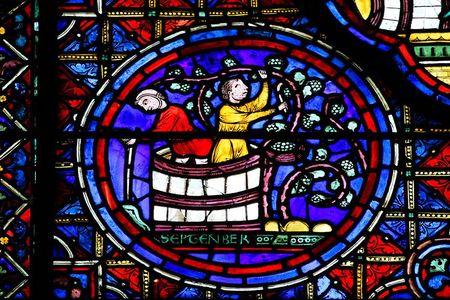 Window at Chartres Cathedral. 