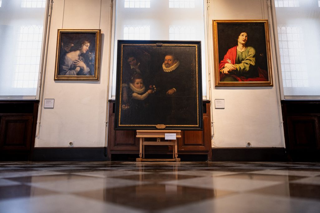 Portrait of a Gentleman, his Daughter and a Servant