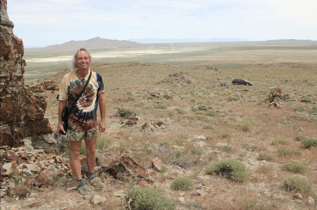 Zdarsky overlooking the landscape of Lucin, Utah