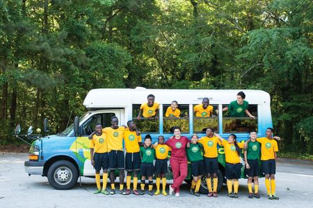 “Soccer is the one thing that’s very familiar to them," says Luma Mufleh, founder of Fugees Family. “It reminds them of home.”