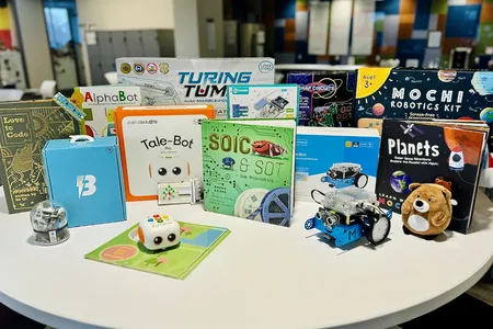 The products range from programmable rovers to books that introduce the terminology of robotics and circuitry to childen.