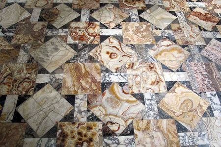 The gardens, which will go on view this spring in a subterranean museum, featured intricate marble designs.