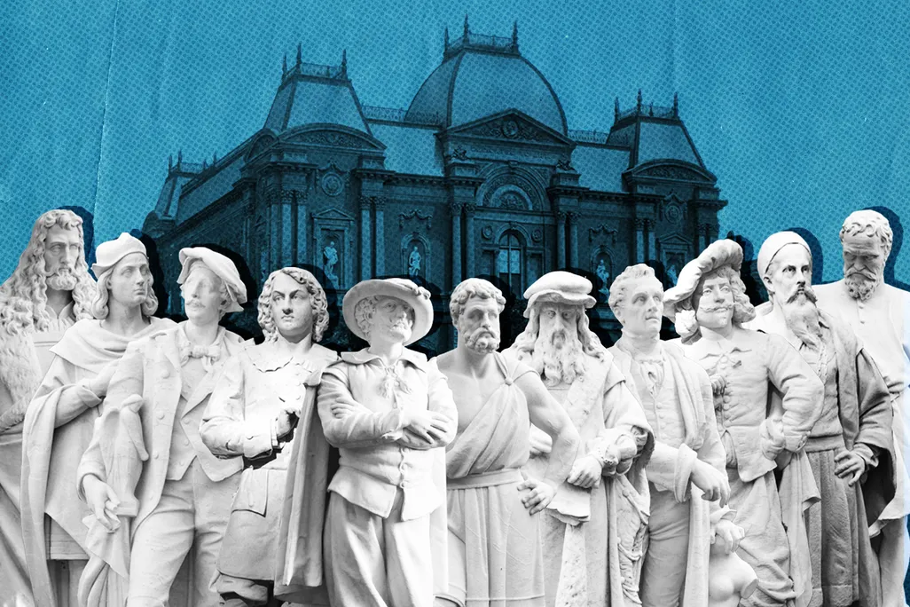 Ezekiel sculptures in front of the Renwick Gallery, formerly the Corcoran