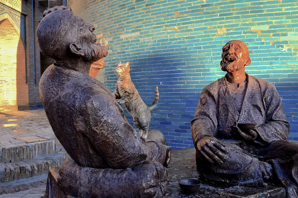 "Two Old Friends" and a friendly cat thumbnail