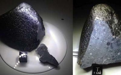 A meteorite, newly discovered in Morocco, contains ten times as much water as many Martian meteorite discovered previously.