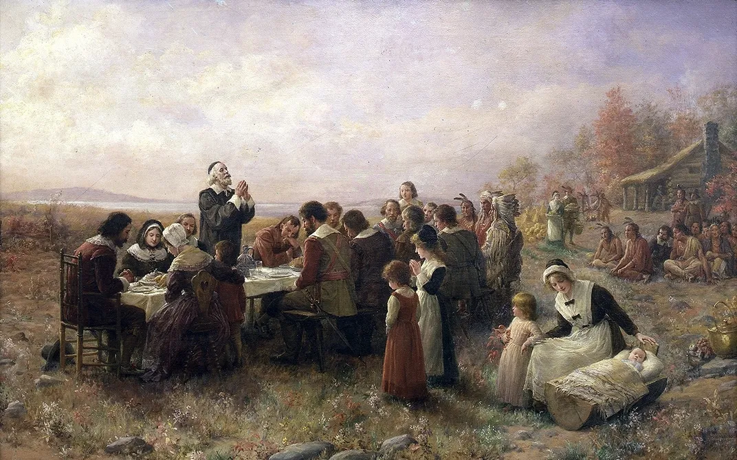 Jennie Augusta Brownscombe, The First Thanksgiving at Plymouth, 1914