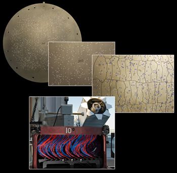 Details of the aluminum plates and fiber optic cables used to take measurements.