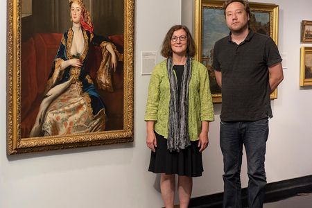 Researchers at the Spencer Museum of Art in Lawrence, Kansas, have attributed the painting to British portraitist and illustrator John Vanderbank