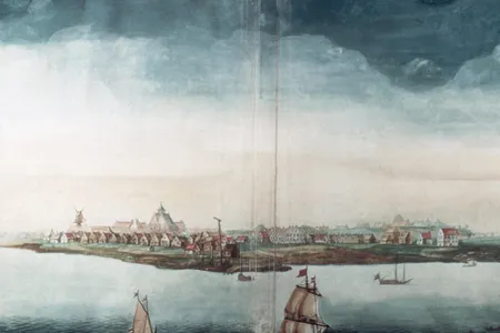 New Amsterdam, Now New York, on the Island of Manhattan by Johannes Vinckeboons
