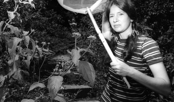 When STRI staff scientist Annette Aiello first arrived in Panama to study butterflies in 1976, she lived and worked at the Smithsonian research station on Barro Colorado Island. Credit: STRI Archives.