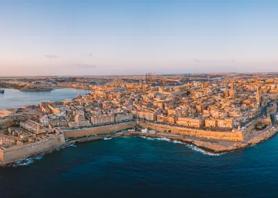 Aerial view of Valletta, Malta
