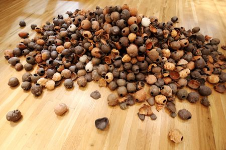 An assemblage Assimilation? Destruction? by ceramicist Sharif Bey, is primarily about globalization and cultural identity. It is also a reference to Bey’s identity as a potter and an artist of color.  