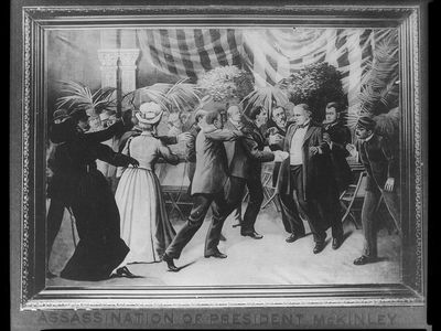 A 1905 artist's rendering of the assassination.