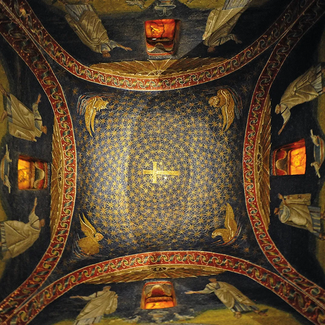 A ceiling mosaic