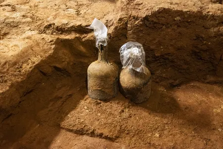 The two intact bottles were found in Mount Vernon&#39;s cellar.
