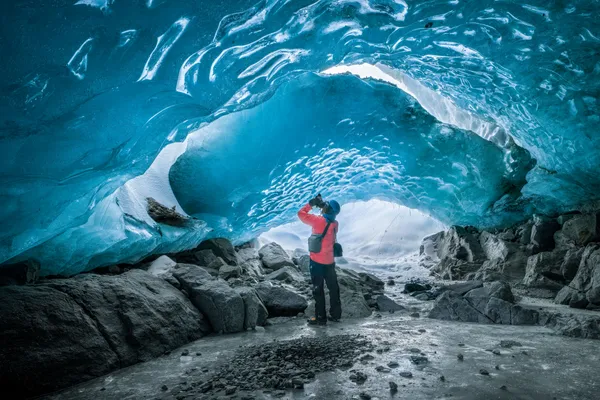Inside a Morteratsch dead-ice cave thumbnail